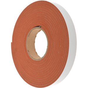 D.A.R. INDUSTRIAL PRODS. INC. Closed Cell Silicone Foam: 1" Wide, Orange & Tan 31944473