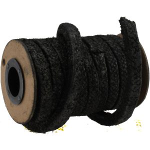 D.A.R. INDUSTRIAL PRODS. INC. 3/8" x 12.4' Spool Length, Graphite Impregnated Aramid Compression Packing 31952476