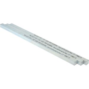 MAK-A-KEY Oversized Key Stock: 7/16" High, 7/16" Wide, 12" Long, Steel, Zinc-Plated C2073643743712