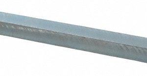 MAK-A-KEY Oversized Key Stock: 11/16" High, 11/16" Wide, 12" Long, Steel, Zinc-Plated 3606870687-12