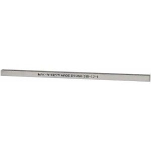 MAK-A-KEY Step Key Stock: 12" Long, Steel, Zinc-Plated SK12-1