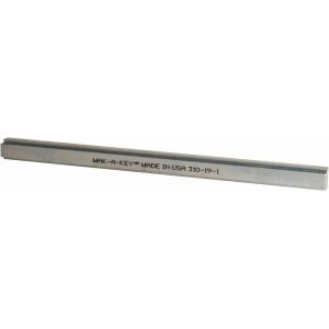 MAK-A-KEY Step Key Stock: 12" Long, Steel, Zinc-Plated SK19-1