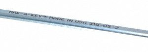 MAK-A-KEY Step Key Stock: 12" Long, Steel, Zinc-Plated SK05-2