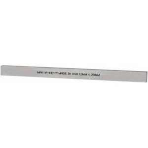 MAK-A-KEY Oversized Key Stock: 12" Long, Steel, Zinc-Plated C207-362012305