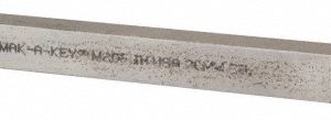 MAK-A-KEY Oversized Key Stock: 12" Long, Steel, Zinc-Plated 362020-305