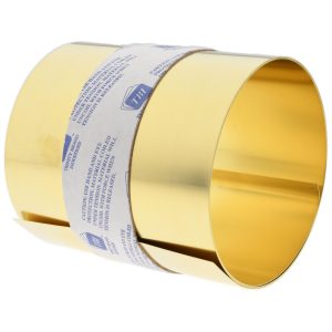 TRINITY BRAND INDUSTRIES Shim Stock: 0.02'' Thick, 60'' Long, 6" Wide, 260 Alloy Brass M-BBN60-20