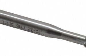 BALAX Spiral Point Tap: #10-32 UNF, 3 Flutes, Plug Chamfer, Powdered Metal HSS, Bright/Uncoated Coated 30075-000