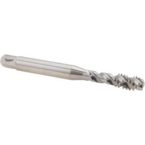 BALAX Spiral Flute Tap: 1/4-20, UNC, 3 Flute, Modified Bottoming Chamfer, 3B Class of Fit, Powdered Metal, Bright/Uncoated Finish 40083-010