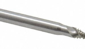 BALAX Spiral Flute Tap: #4-40, UNC, 2 Flute, Modified Bottoming Chamfer, Powdered Metal, Bright/Uncoated Finish 40024-010