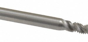 BALAX Spiral Flute Tap: M3x0.5, Metric Coarse, 3 Flute, Modified Bottoming Chamfer, 4H Class of Fit, Powdered Metal, Bright/Uncoated Finish 43013-010