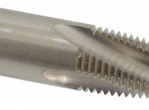 BALAX 1/4-18 NPT, 15&deg; Helix, 4 Flutes, Bottoming Chamfer, Bright Finish, Cobalt, Spiral Flute Pipe Tap 59930-000