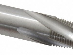 BALAX 1/8-27 NPT, 15&deg; Helix, 4 Flutes, Bottoming Chamfer, Bright Finish, Cobalt, Spiral Flute Pipe Tap 59920-000