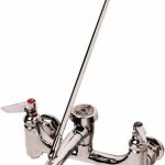 T&S BRASS Standard with Hose Thread, 2 Way Design, Wall Mount, Laundry Faucet B-0665-BSTP