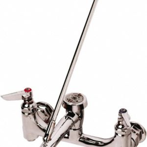 T&S BRASS Standard with Hose Thread, 2 Way Design, Wall Mount, Laundry Faucet B-0665-BSTP