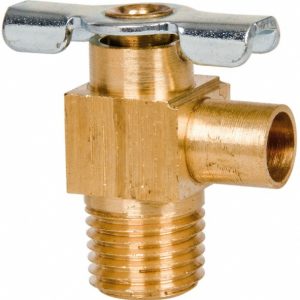 PARKER 1/4" Pipe, 3/8" Tube, Tube to Male Pipe Drain Cock & Shutoff Valve DC607-4
