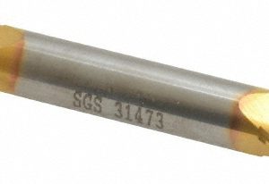 SGS Square End Mill: 5/16" Dia, 1/2" LOC, 4 Flute, Solid Carbide 31473