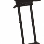 SHOPSOL Sit-Stand Stool: Polyurethane, 22" Seat Width, Black 1010241