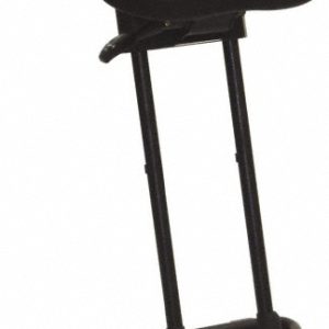 SHOPSOL Sit-Stand Stool: Polyurethane, 22" Seat Width, Black 1010241
