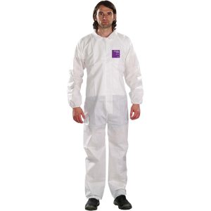 ANSELL Series 68-1500 Disposable Coveralls: Size 2X-Large, 1.47 oz, SMS, Zipper Closure WH15-S-92-100-06
