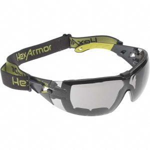 HEXARMOR Safety Goggles: Anti-Fog & Scratch-Resistant, Gray 11-12003-04