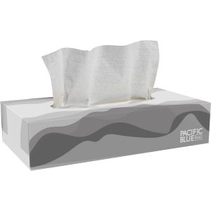 GEORGIA PACIFIC Pacific Blue Basic 2-Ply Facial Tissue, Flat Box 47410