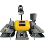ENCO Bench Carbide Grinder: 6" Wheel Dia, 1-1/4" Arbor Hole Dia TG-6L