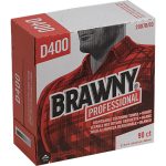 BRAWNY PROFESSIONAL D400 Disposable Cleaning Towels, Tall Box, White 20070/03