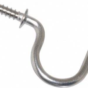 SUGATSUNE Storage Hook: Screw Mount, 1-3/16" Projection, 15.4 lb Load Capacity, Stainless Steel TF-30