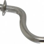 SUGATSUNE Storage Hook: Screw Mount, 1-17/32" Projection, 26 lb Load Capacity, Stainless Steel TF-35