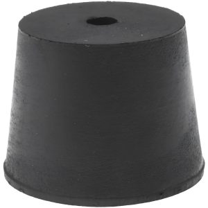 VALUE COLLECTION #6, 1-1/64 Small to 1-17/64 Large End Diam, Tapered Rubber Stopper with Hole TRS-6-1H-BKN