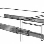 KNAPE & VOGT 14" Slide Length, Chrome Box or Vertical File Drawer Slide 8400P 14