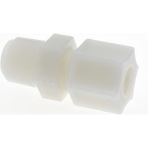 RYAN HERCO PRODUCTS CORP Compression Tube Connector: 3/4-20 & 3/8" Thread, 3/8" Tube OD, Compression x Threaded 0603.055