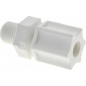 RYAN HERCO PRODUCTS CORP Compression Tube Connector: 1/8 & 7/16-20" Thread, 1/4" Tube OD, Compression x Threaded 0600.031