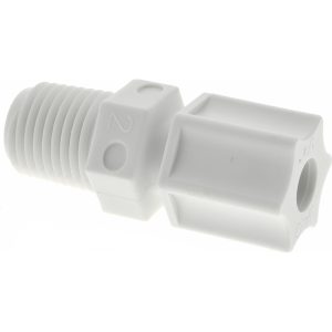 RYAN HERCO PRODUCTS CORP Compression Tube Connector: 1/4 & 7/16-20" Thread, 1/4" Tube OD, Compression x Threaded 0600.033