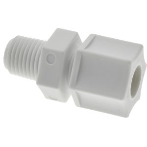 RYAN HERCO PRODUCTS CORP Compression Tube Connector: 1/4 & 5/8-20" Thread, 3/8" Tube OD, Compression x Threaded 0600.053