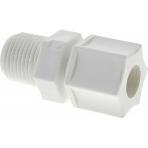 RYAN HERCO PRODUCTS CORP Compression Tube Connector: 3/8 & 5/8-20" Thread, 3/8" Tube OD, Compression x Threaded 0600.055