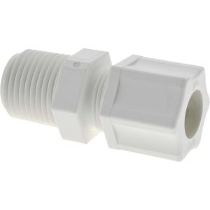 RYAN HERCO PRODUCTS CORP Compression Tube Connector: 1/2 & 1/2-20" Thread, 1/2" Tube OD, Compression x Threaded 0600.066