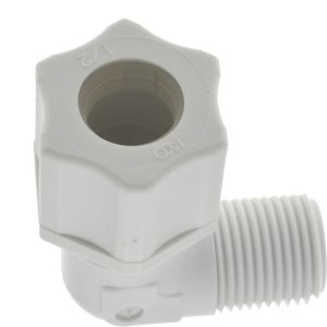 RYAN HERCO PRODUCTS CORP Compression Tube Male Elbow: 3/4-20 & 3/8" Thread, 1/2" Tube OD, Compression x Threaded 0635.065