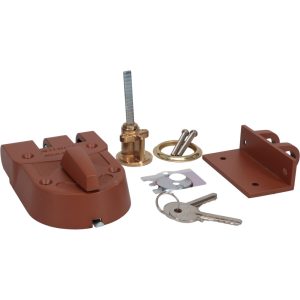 ASSA ABLOY ACCENTRA 1-1/8 to 2-1/4" Door Thickness, Brass Lacquer Finish, Jimmy Proof Rim Deadbolt 197