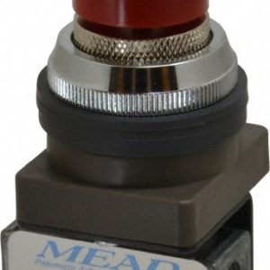 MEAD Manually Operated Valve: 3-Way & 2-Position Detent, Emergency Stop Push Button Red Actuated MV-EMS