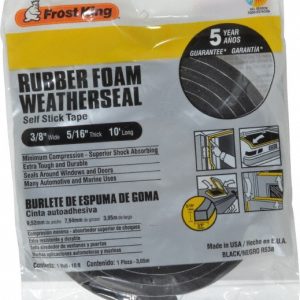 FROST KING 10' Long x 3/8" Wide, High Density Foam Tape Weatherstripping R538H