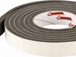 FROST KING 10' Long x 1" Wide, High Density Foam Tape Weatherstripping R511H