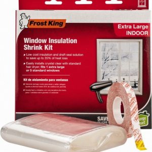 FROST KING 210" Long x 62" Wide, Indoor Shrink Film and Tape Weather Kit Weatherstripping V75H