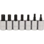 PROTO Hex Bit Socket Set: 3/8" Drive, 7 Pc, 4 to 10 mm Hex J4990-MST