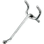 ONWARD Pegboard Hooks; Hook Type: Single Hook ; Mount Type: Pegboard ; Material: Metal ; Projection: 2in ; Finish: Zinc ; For Peg Hole Diameter: 0.25 23100XR
