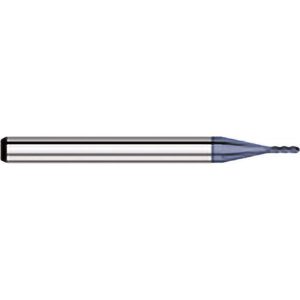 TITAN USA Ball End Mill: 0.0960" Dia, 0.2880" LOC, 4 Flute, Solid Carbide TC59296