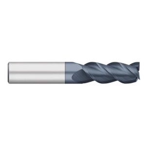 TITAN USA Square End Mill: 1/2" Dia, 1-1/4" LOC, 3 Flute, Solid Carbide TC49532