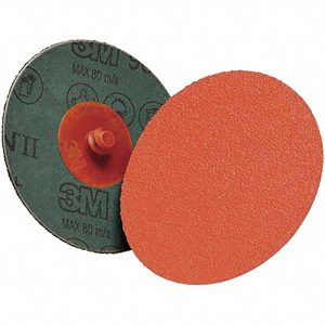 3M Fiber Disc: 3" Disc Dia, Quick Change TR (Type III), 80 Grit, Premium Ceramic Alumina 7100050302