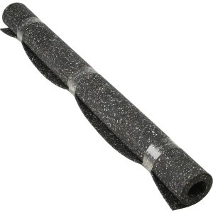 E JAMES & CO Rubber Sheet: Recycled Rubber, 1/4" Thick, 48" Wide, 4' Long, Black 8501-1/4K