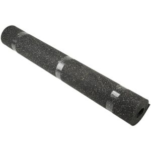 E JAMES & CO Rubber Roll: Recycled Rubber, 1/4" Thick, 48" Wide, 10' Long, Black 8501-1/4-10